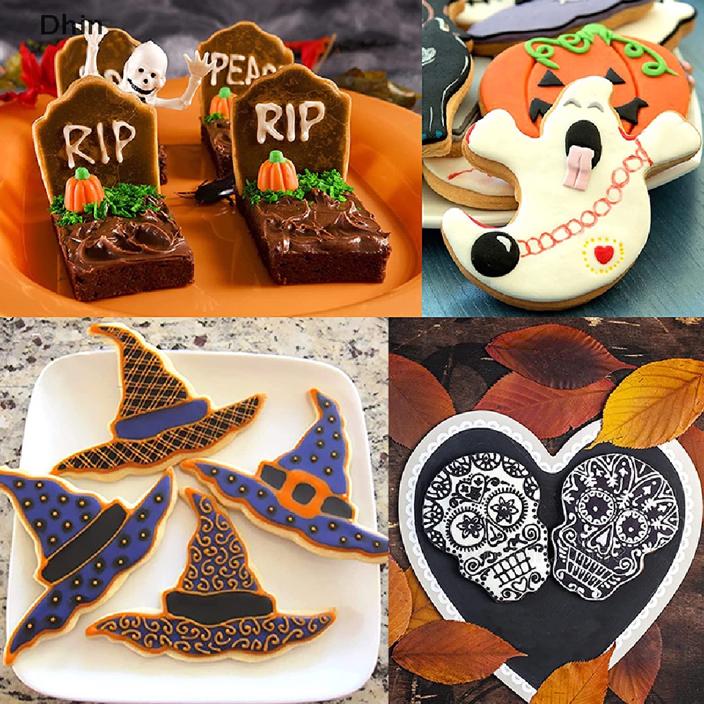 Bộ 7 Khuôn Cắt Bánh Quy Bằng Kim Loại Phong Cách Halloween 2021