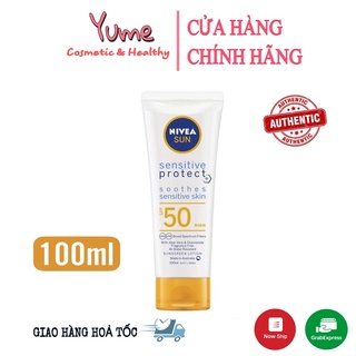 [Bill Úc]Kem chống nắng Nivea UV Face Smoothing Sensitive Sun Cream SPF 50+ PA++++ 100ml
