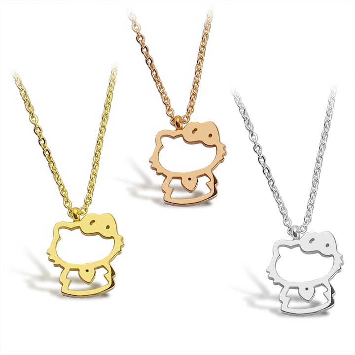 DÂY CHUYỀN TITAN  CAO CẤP MÈO HELLO KITTY CỰC XINH TN023 siêu đẹp, bền màu, chuẩn thời trang