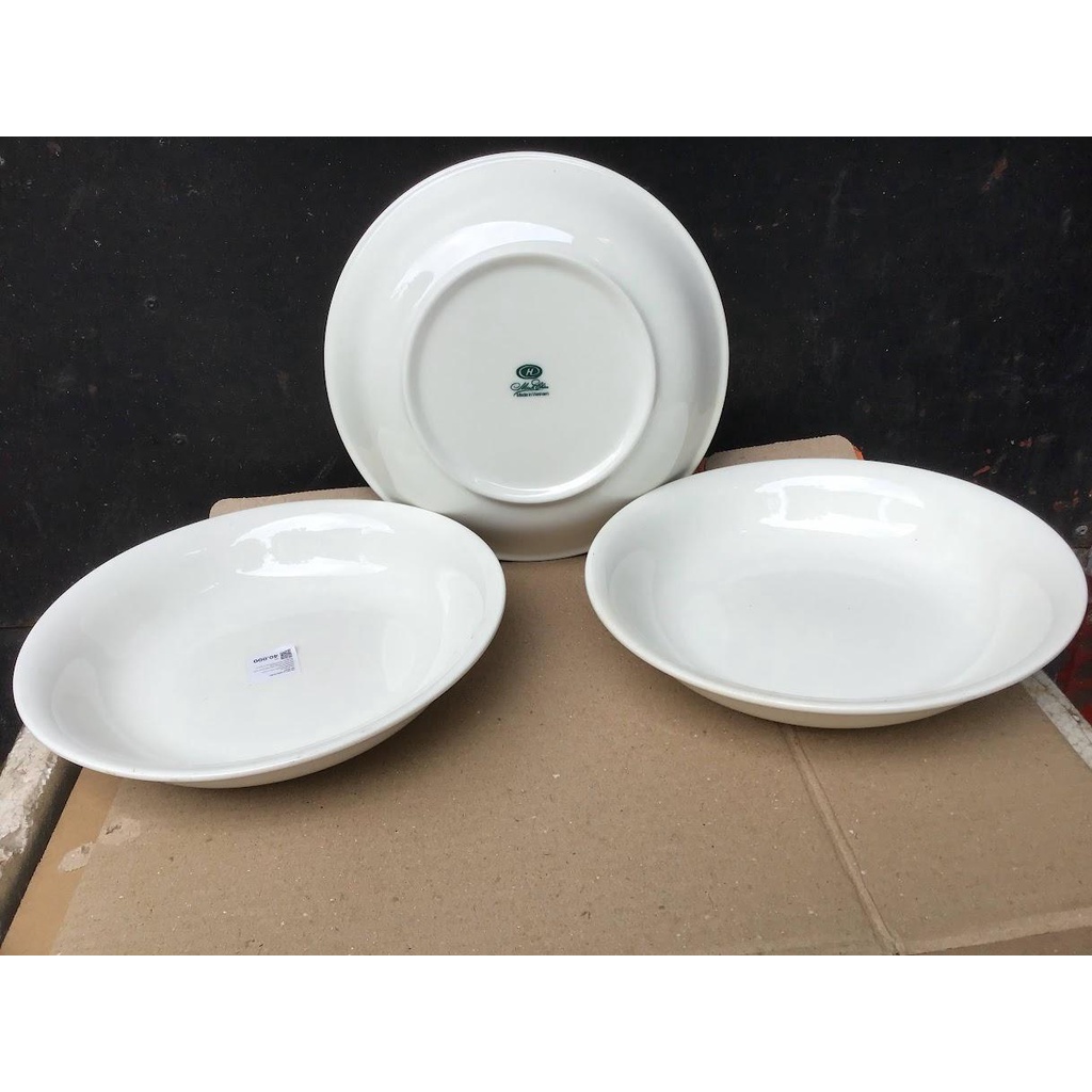 Combo 3 dĩa sứ cao cấp sâu lòng 9inch