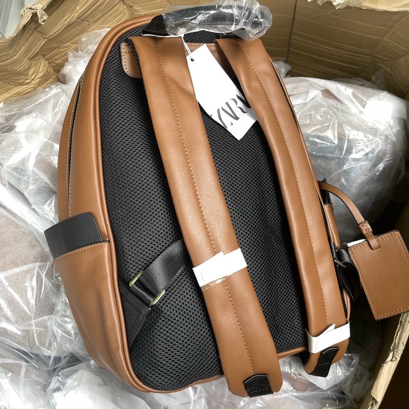 TNS - Balô Z•a•ria Tri-Color Leather Backpack-full màu