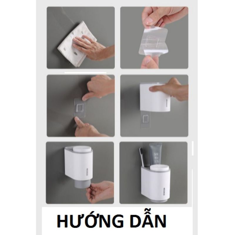 Giá Đựng Cốc, Bàn Chải, Kem Đánh Răng ECOCO 13×11×8.3cm.