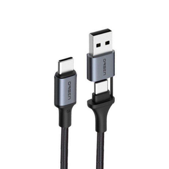 Cáp sạc nhanh Eloop S8 2 trong 1 USB, Type-C to Type-C, PD 100W 5A