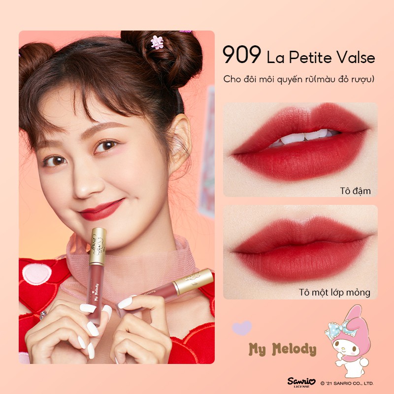 Son kem Perfect Diary x Sanrio MagicStay Matte Cream Long-lasting High coverage 6 shades 3g