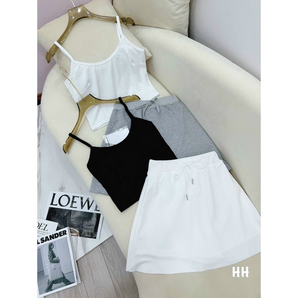 CHÂN VÁY COTTON DÁNG A THỂ THAO MS10627