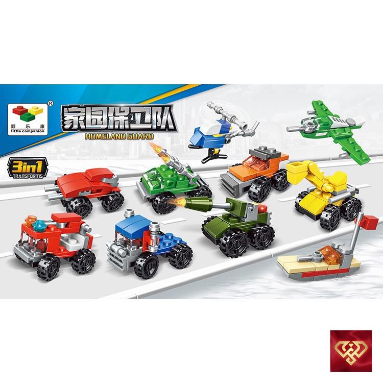 Đồ chơi Lego lắp ráp hình xe đua ô tô người máy xe tăng máy bay 10 in 1 bộ 7