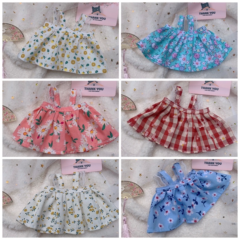 Váy 2 dây doll 15cm 20cm , Idv doll.