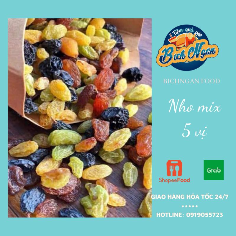 [ GIÁ SỈ ] Nho Mix Ninh Thuận | Hàng Loại 1 | BICH NGAN FOOD | ĐỒ ĂN VẶT