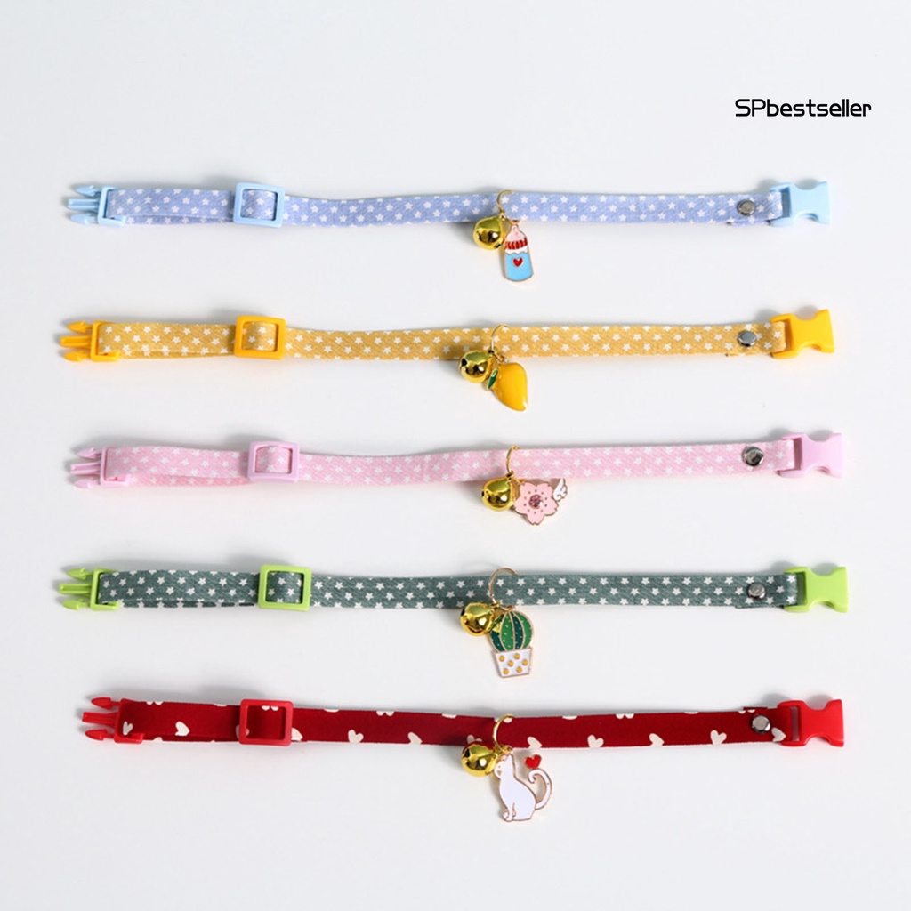 Vòng Cổ Thú Cưng Bằng Cotton Polyester Có Thể Điều Chỉnh Kèm Mặt Dây Chống Thất Lạc