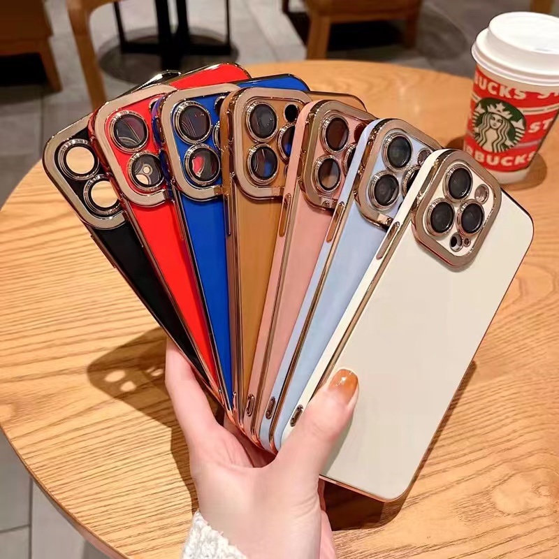 Sang Trọng Ốp Điện Thoại Mạ Điện Chống Sốc Cho IPhone 13 pro max 12 11 pro max x xs xr xsmax 7 plus 8 plus se2020 se2022