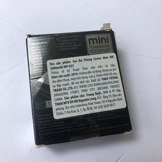 [Thanh lý] Sạc Dự Phòng WK Carter 5.000mAh
