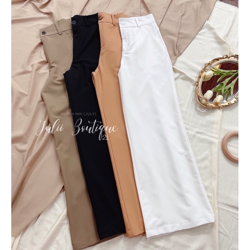 Quần tây ống rộng lưng cao tôn dáng (Ảnh chụp thật) | BigBuy360 - bigbuy360.vn