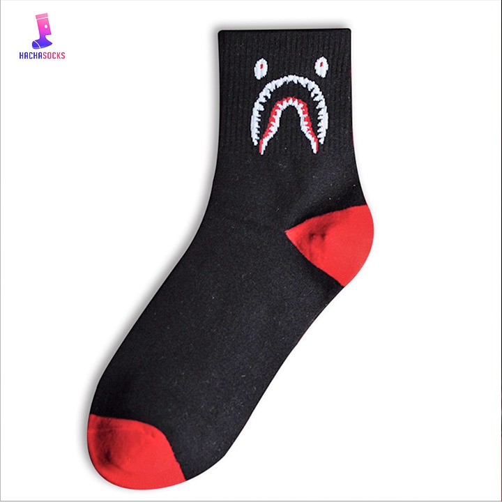 Vớ Tất Bape Shark Cá Mập Thời Trang Đường Phố