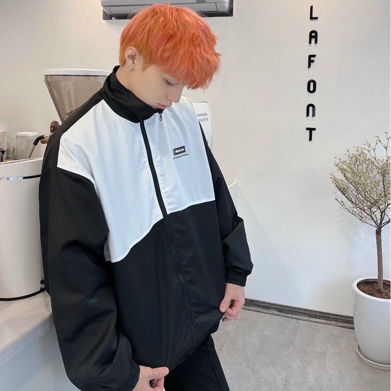 Áo Khoác Dù Nam Dây Khóa Kéo Hai Lớp MIDSIDE Cổ Trụ Form Rộng Mặc Thoải Mái [NEW UNISEX]