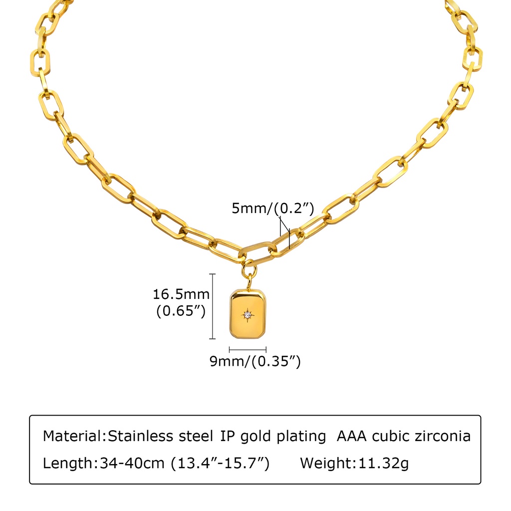 Vòng cổ Bằng Thép Không Gỉ Mặt Hình Ngôi Sao Tám Cánh Thời Trang Cho Nữ