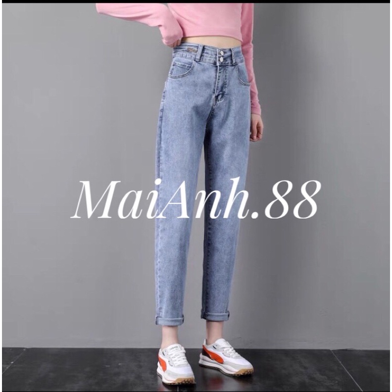 Quần Jean baggy nữ cạp cao MaiAnh.88 quần bò baggy nữ lưng cao phong cách Street style | BigBuy360 - bigbuy360.vn