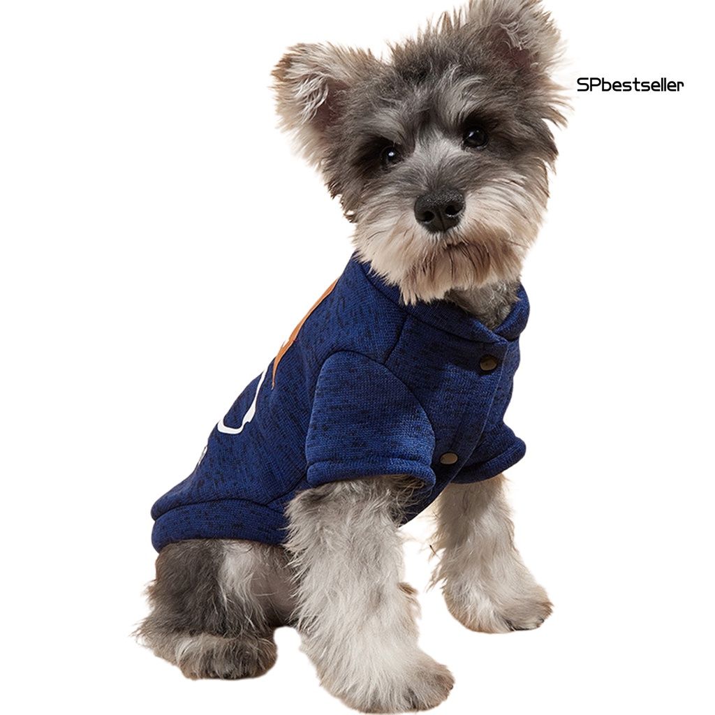 Áo khoác cardigan in chữ giữ ấm thoáng khí thời trang cho thú cưng