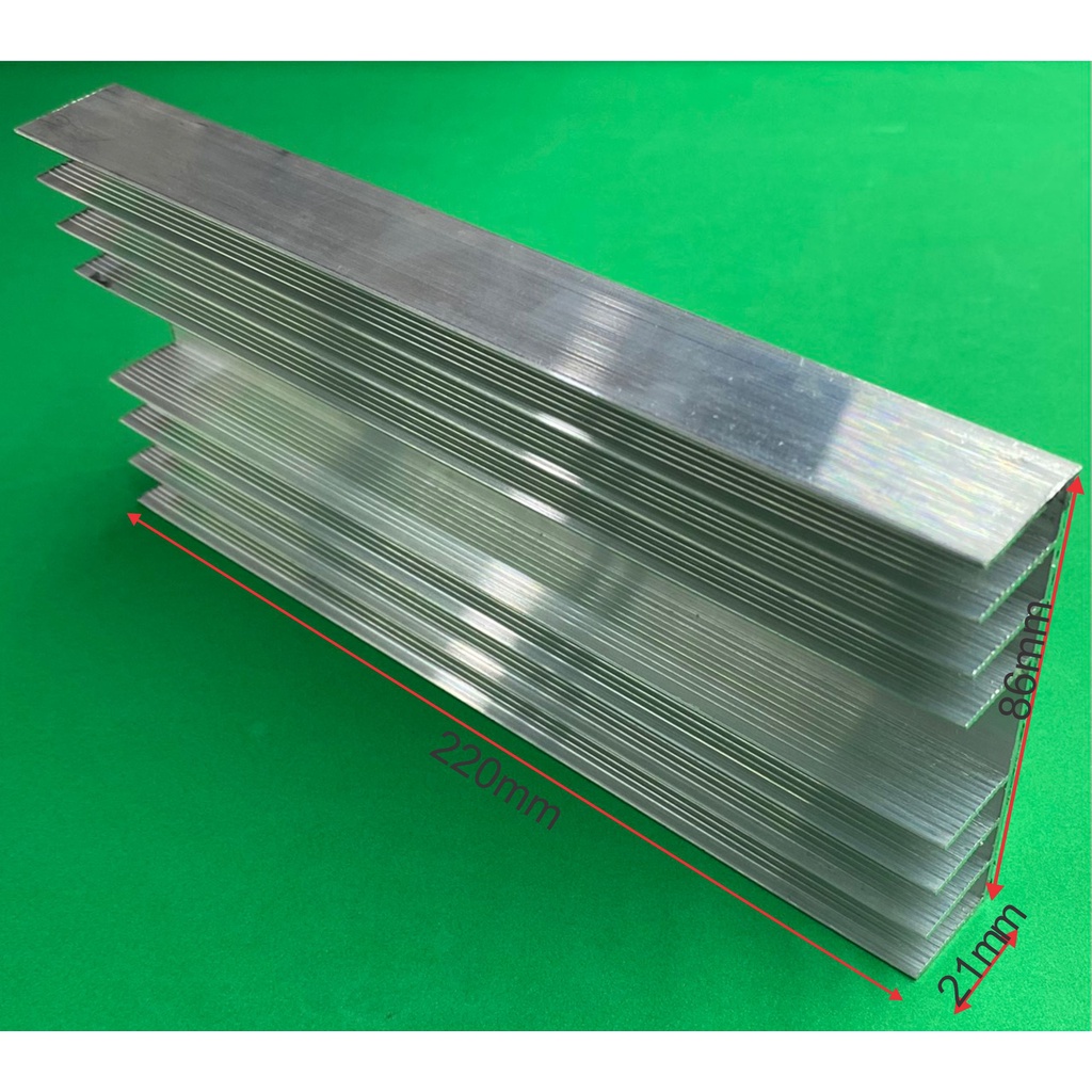 Nhôm Tản Nhiệt 8 Cánh 220x86x21mm Nhôm Ampli - Linh kiện điện tử QUỲNH DIỄN