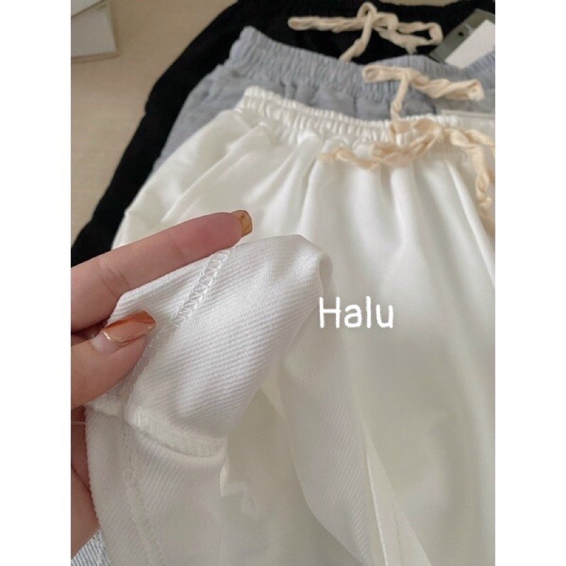 Quần Sooc Nữ Nỉ Da Cá Cạp Chun Quần Đùi Nữ Trơn Có Dây Rút