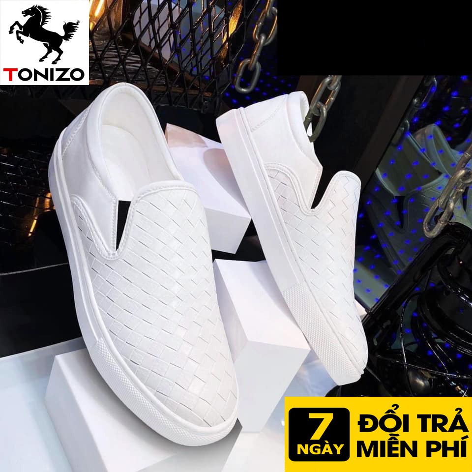 Giày thể thao nam trắng cao cổ, giày sneaker nam trắng giá rẻ mã OTN4