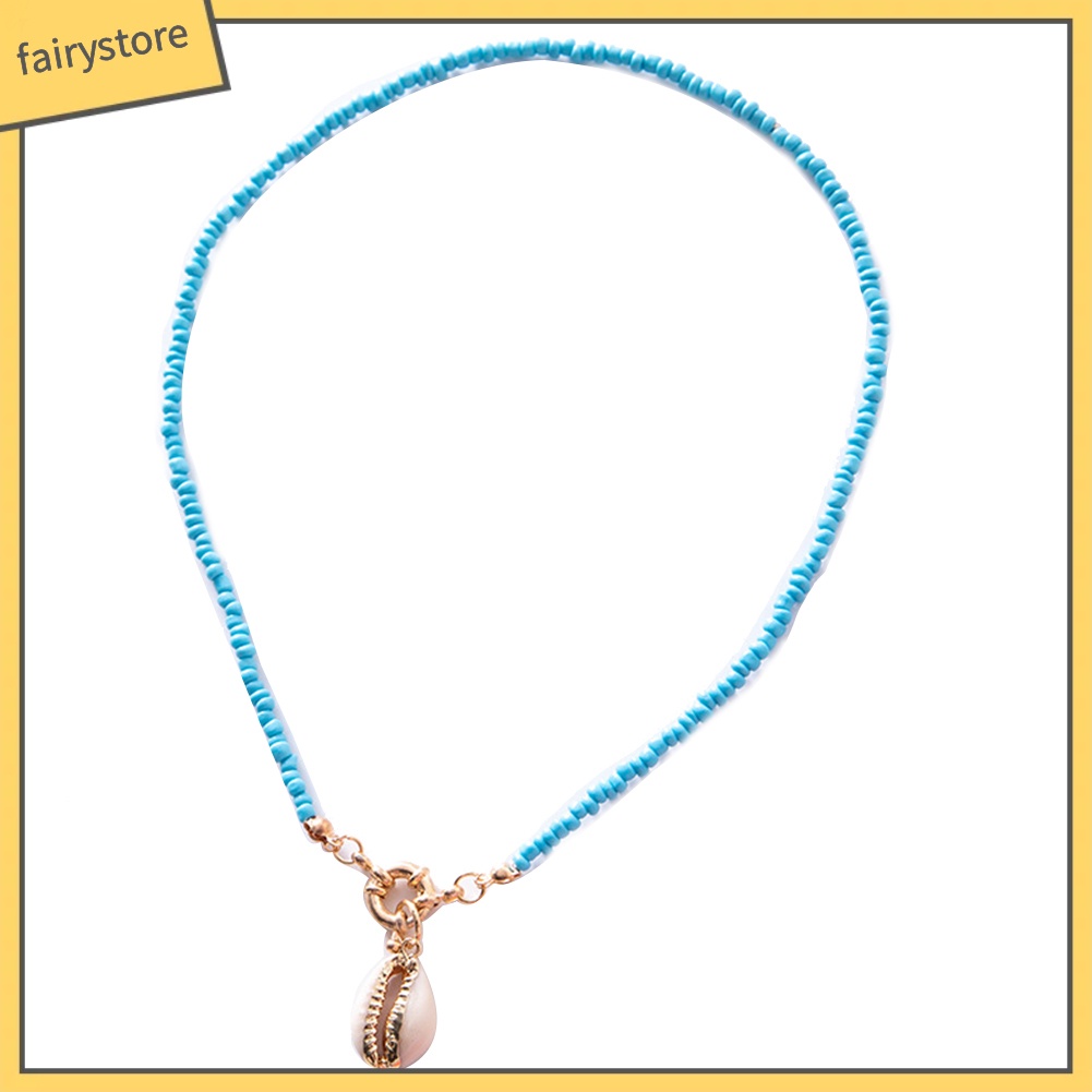 Dây chuyền phối mặt hình vỏ sò phong cách bohomian