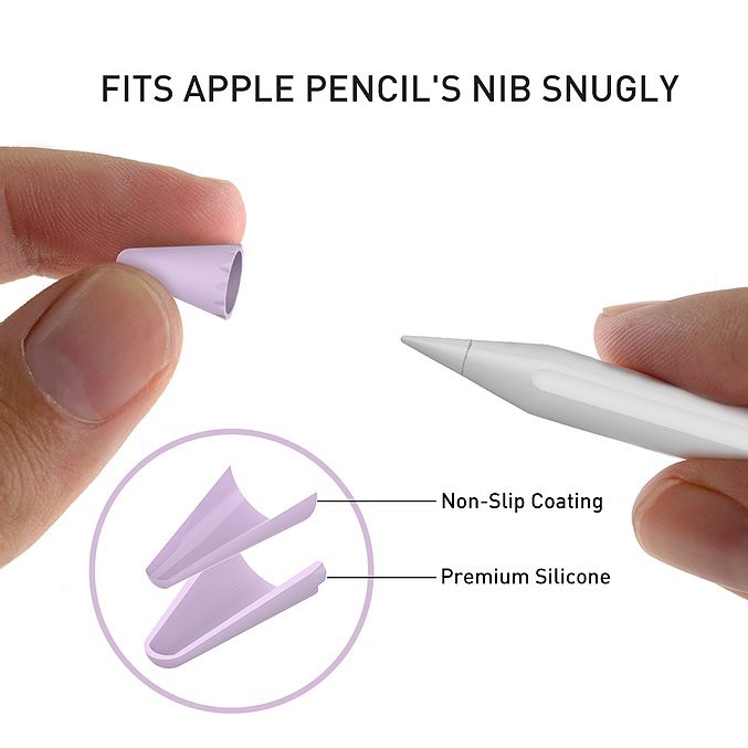 Bảo Vệ Đầu Bút Apple Pencil 1, 2 Bộ 8 Đầu Silicone Aha Style Silicone Tip Cover