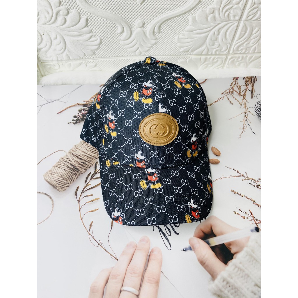 Nón lưỡi trai nữ đẹp thời trang tag da mickey,sang chảnh,hàng cao cấp