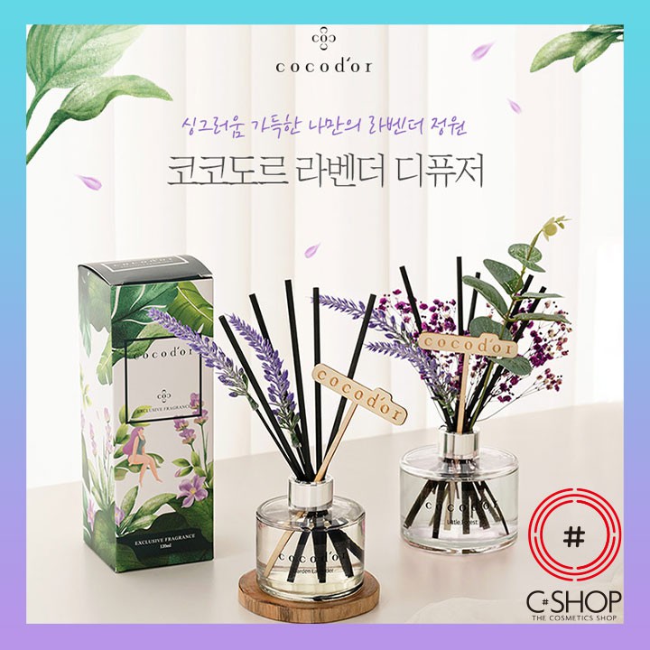 Tinh Dầu Tán Hương COCOD'OR - phiên bản LAVENDER DIFFUSER 200ml_Mỹ phẩm Hàn Quốc chính hãng