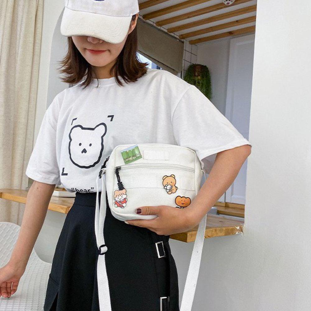Túi Đeo Chéo Canvas Phong Cách Retro Đơn Giản Thời Trang S3Y7