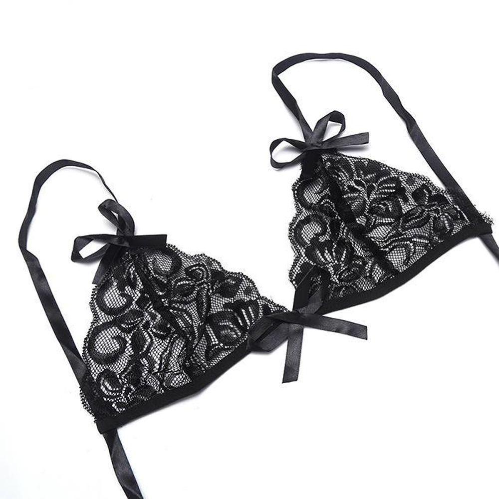 Bộ Đồ Lót Ren Lọt Khe Phong Cách Babydoll Gợi Cảm Cho Nữ