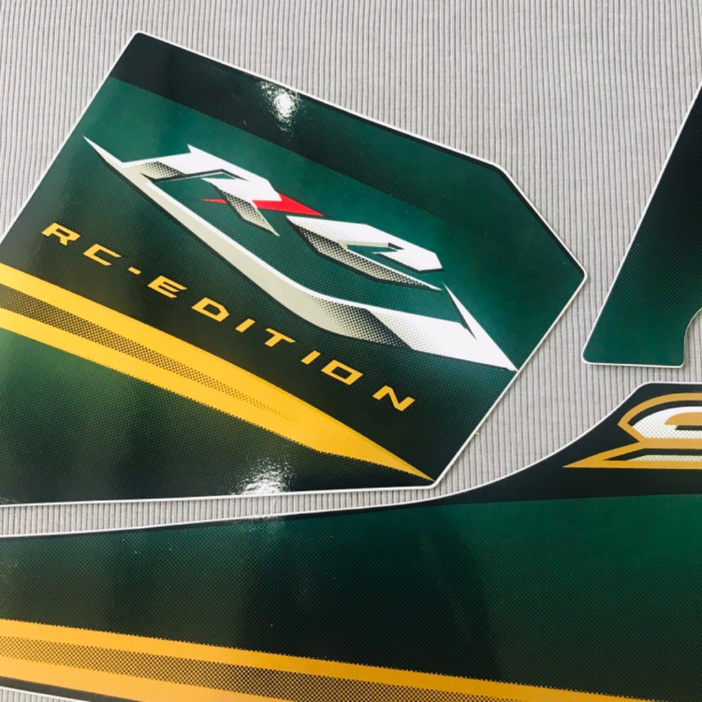 Nguyên bộ tem rời 3 lớp zin thái dán xe máy Yamaha Sirius RC màu xanh rêu