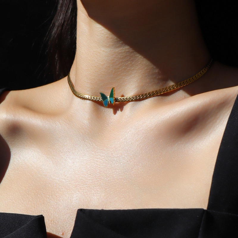 Vòng cổ Mạ VàNg 18K HìNh BướM Xinh XắN