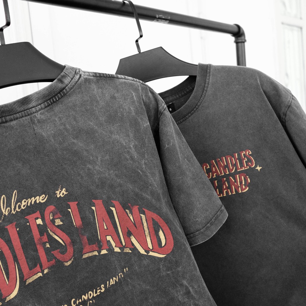 Áo thun tay lỡ CDL CANDLES phông Unisex nam nữ Cotton oversize form rộng LUNACY TB020 | BigBuy360 - bigbuy360.vn
