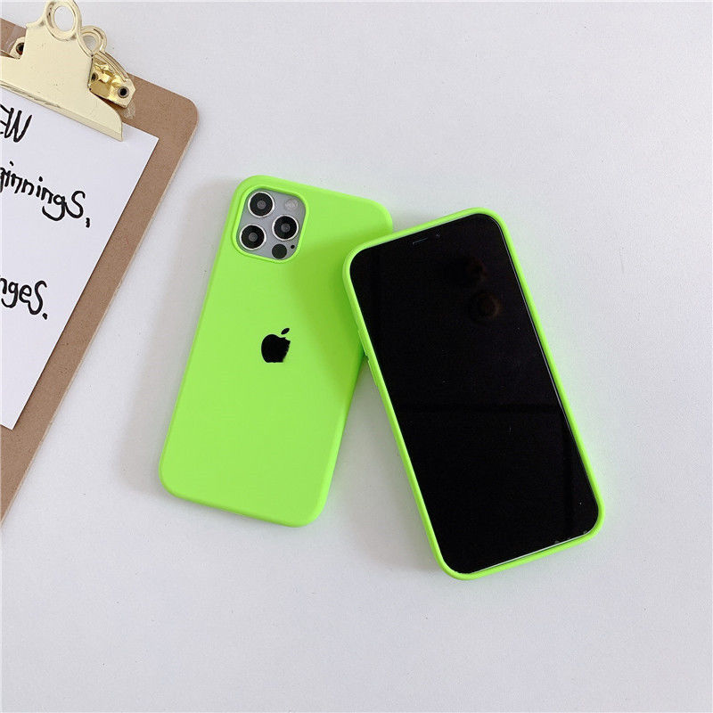 Ốp Lưng Silicone Màu Xanh Lá Dạ Quang Cho Iphone 12 / 12 Pro Max / 12mini / 11 Pro Max Se2020 X Xs Max Xr 8plus 7plus 7 8 6s 6p | BigBuy360 - bigbuy360.vn