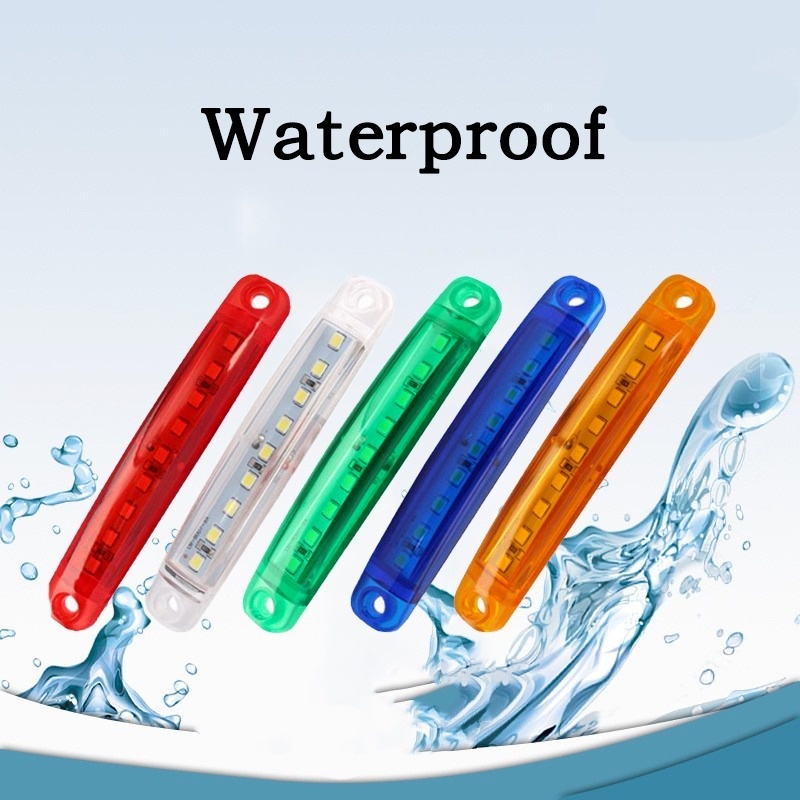 Đèn led Tín Hiệu 12-24v 9 Bóng Nhiều Màu Chống Nước Cho Xe Tải