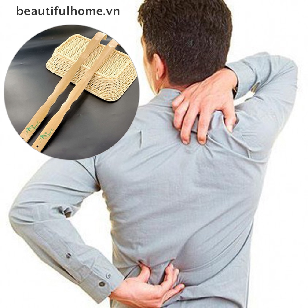 [Hàng mới về] Cây lăn mát xa lưng bằng gỗ tre bền bỉ tiện lợi