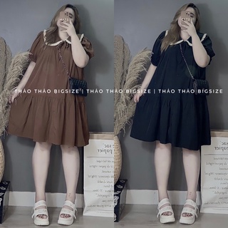 [MÚP BIGSIZE 60-100KG] Đầm babydoll cổ bèo