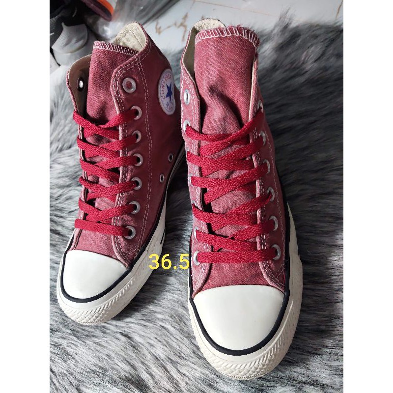 giày converse real đỏ mận 2hand cond cao