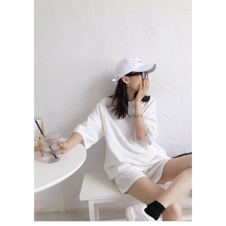 Set trang phục SUXI áo thun tay ngắn và quần đùi phong cách trẻ trung thời trang dành cho nữ