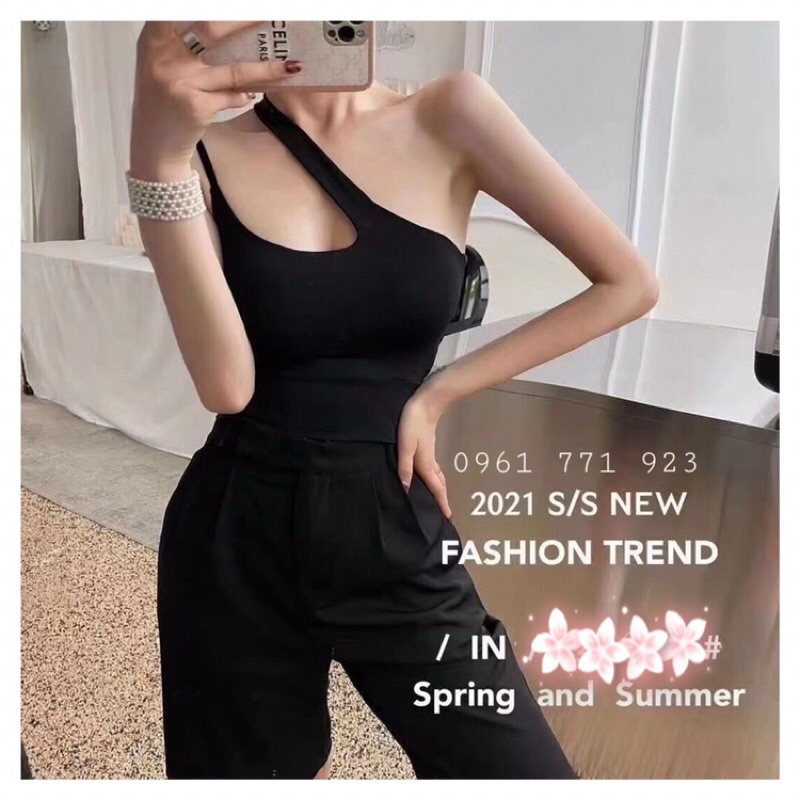 ÁO CROPTOP KIỂU BODY ĐAN DÂY cực chất - ÁO KIỂU NỮ 2021 ôm body sành điệu màu đen trắng nâu xám