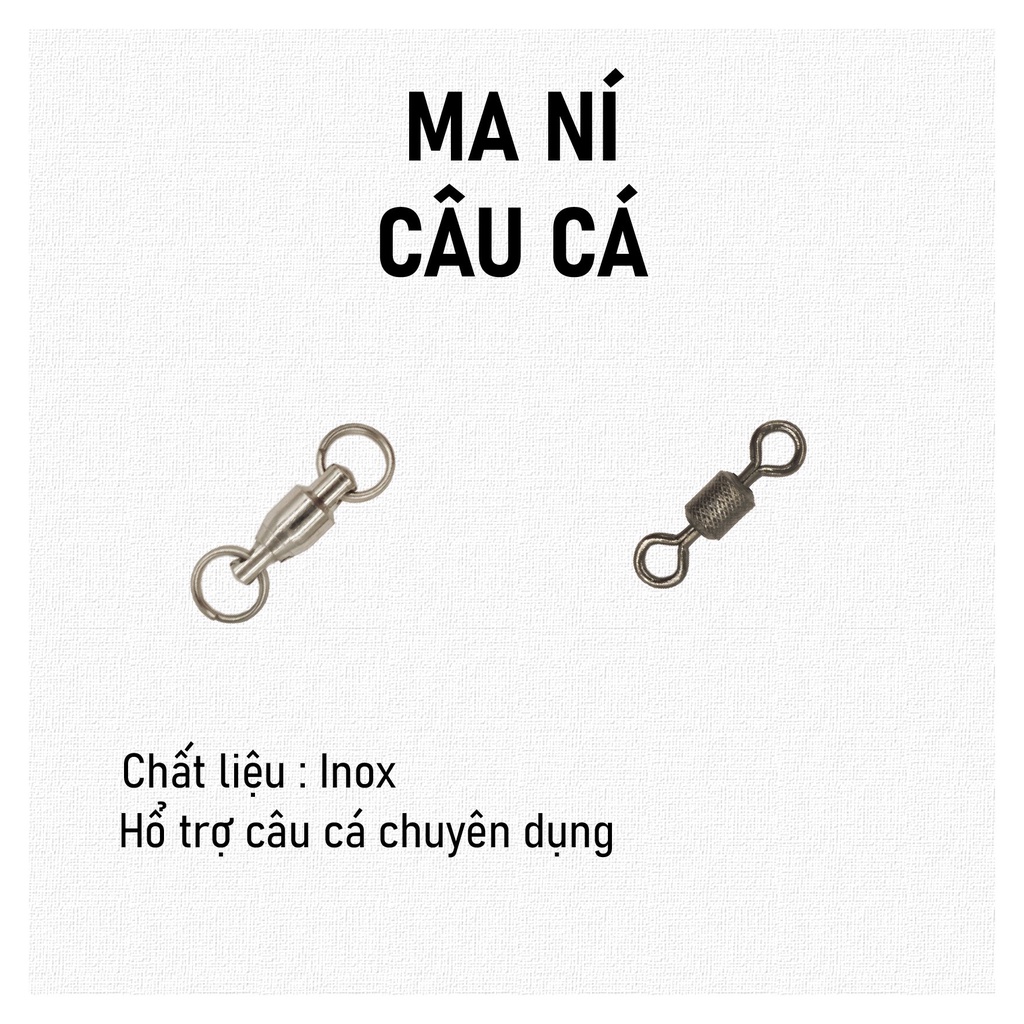 MA NÍ XOAY / MA NÍ SỐ 8 / HỖ TRỢ CÂU CÁ CHUYÊN DỤNG ( combo 20 )