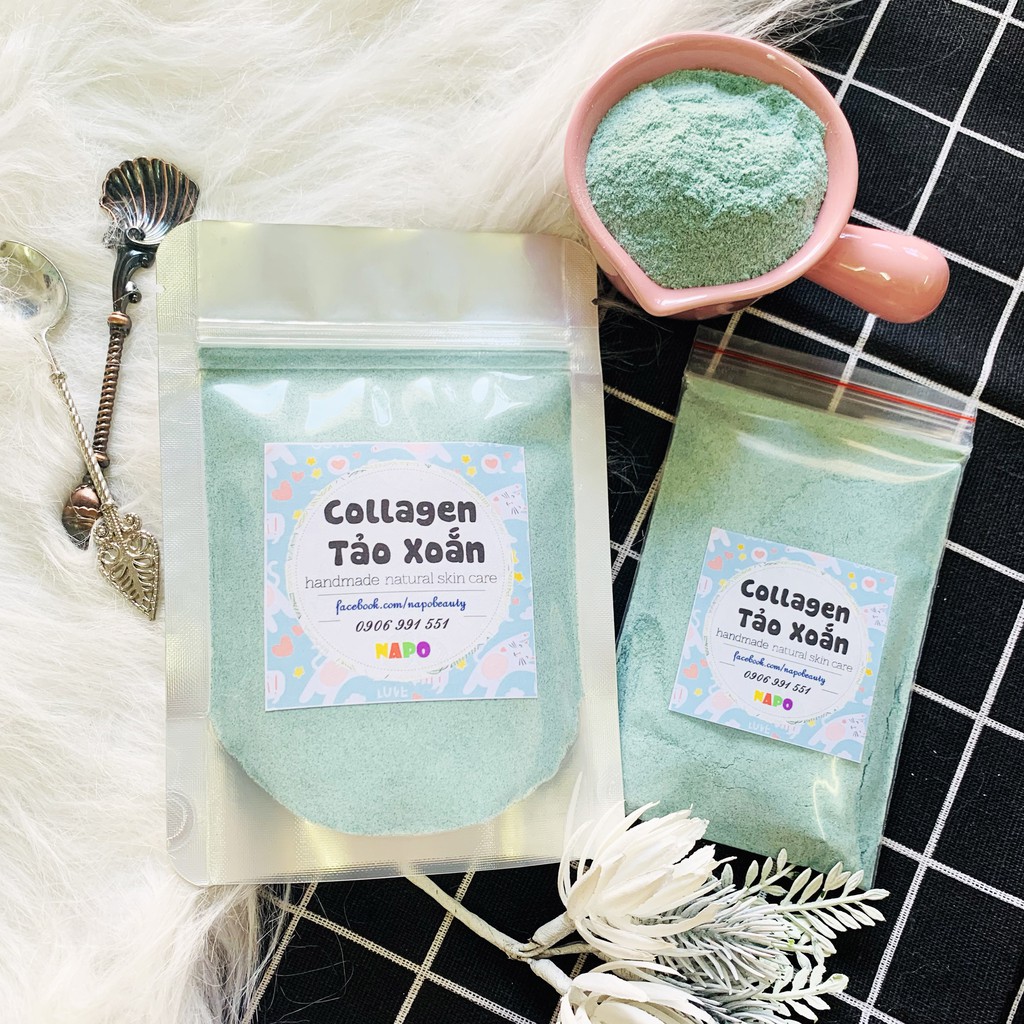 Bột Collagen Tảo Xoắn Handmade - Sáng da, Chậm Lão Hóa