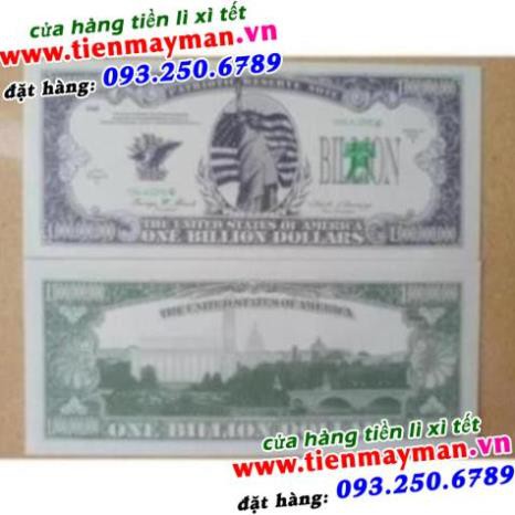 [GIẢM 49%] Combo 2 tờ tiền Kỷ niệm mệnh giá 1 Tỷ Đô hình tượng Nữ Thần Tự Do - Play Money.