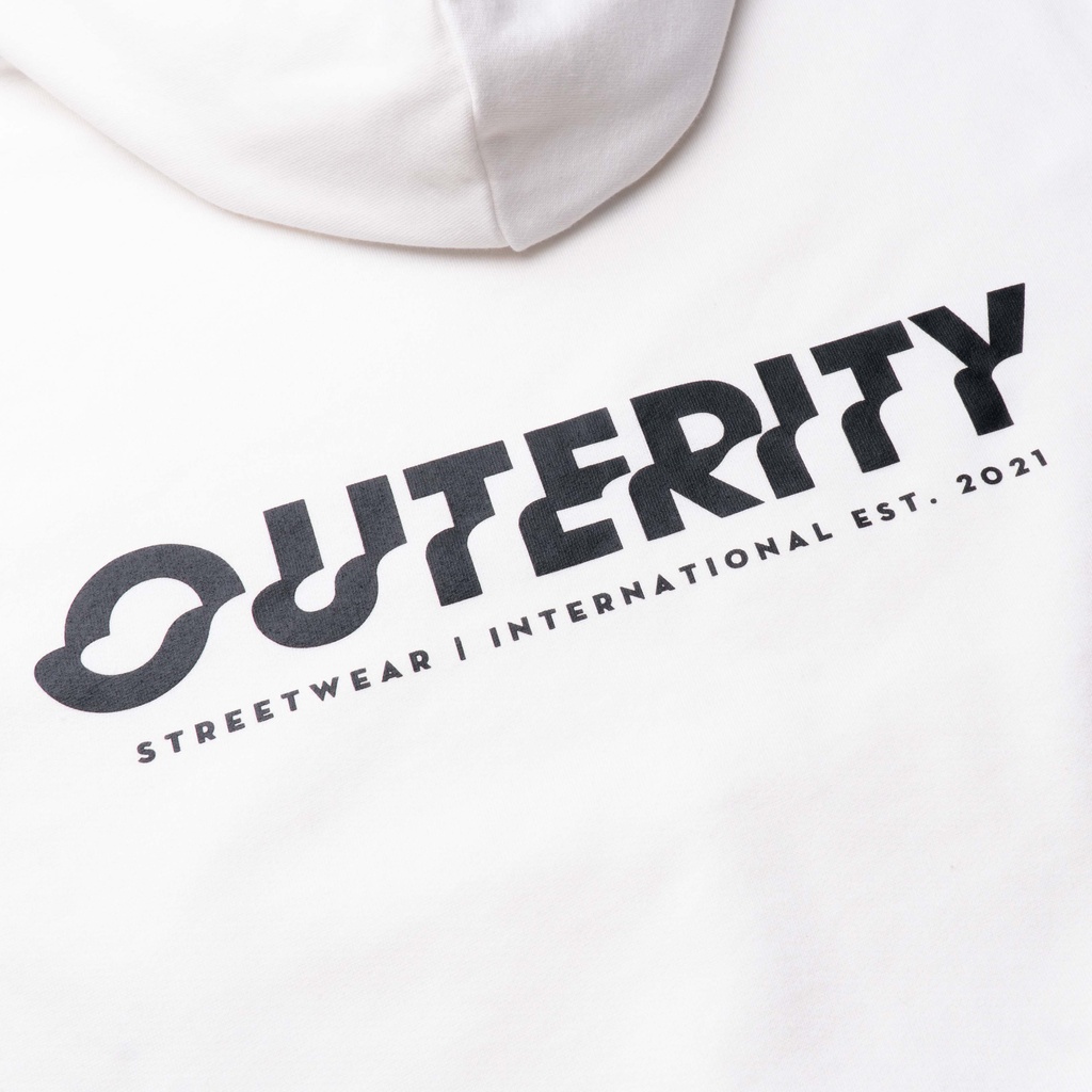 Áo khoác Hoodie trẻ em OuterityKids Trắng / Nỉ chân cua - ORK202