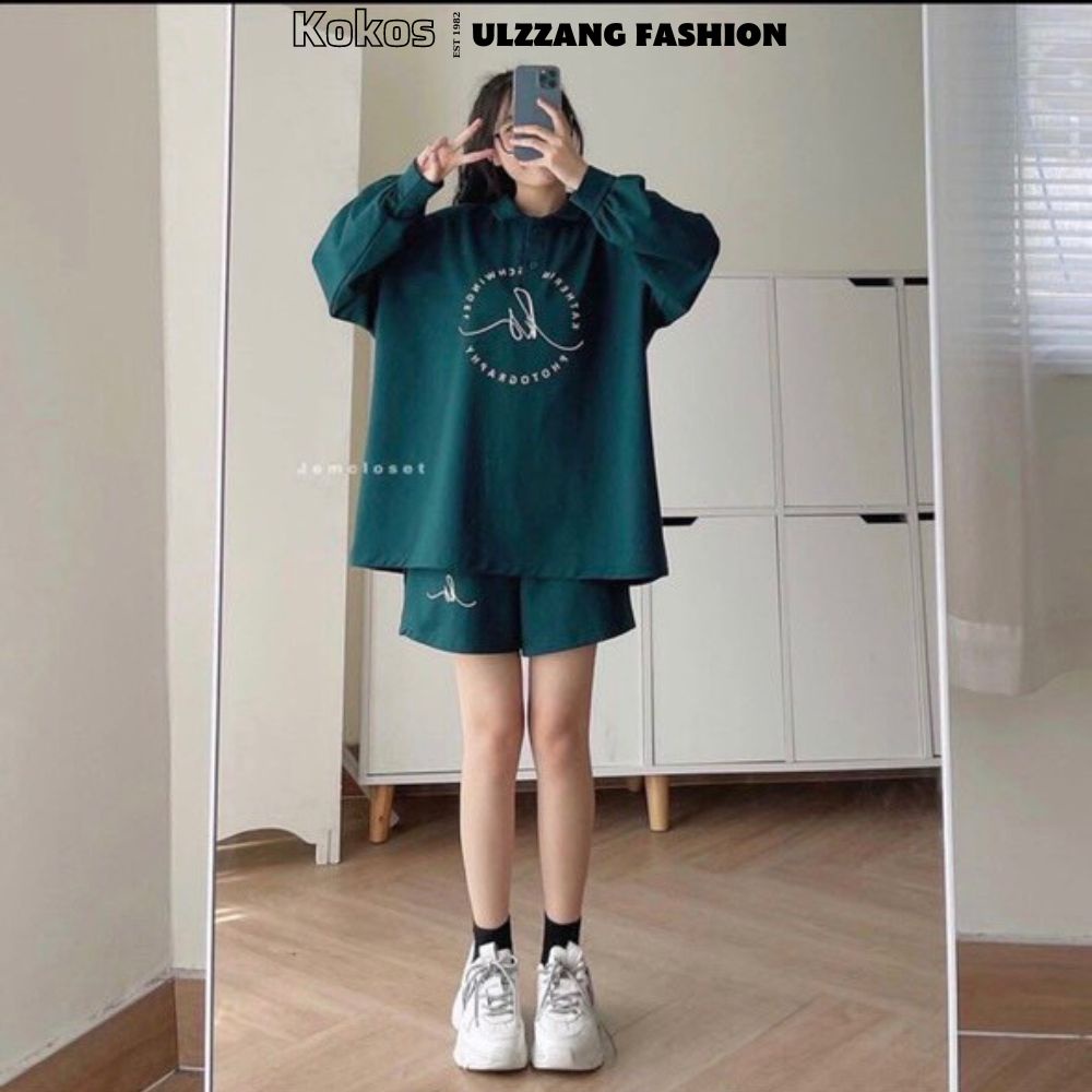 Bộ đồ kèm quần short mang phong cách Hàn Quốc 21363