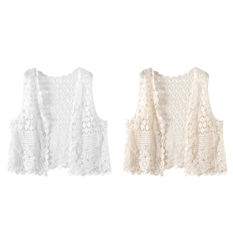 Brroa Áo Khoác Cardigan Dệt Kim Không Tay Họa Tiết Kim Cương Tròn Rỗng Màu Trơn Mùa Hè Cho Nữ