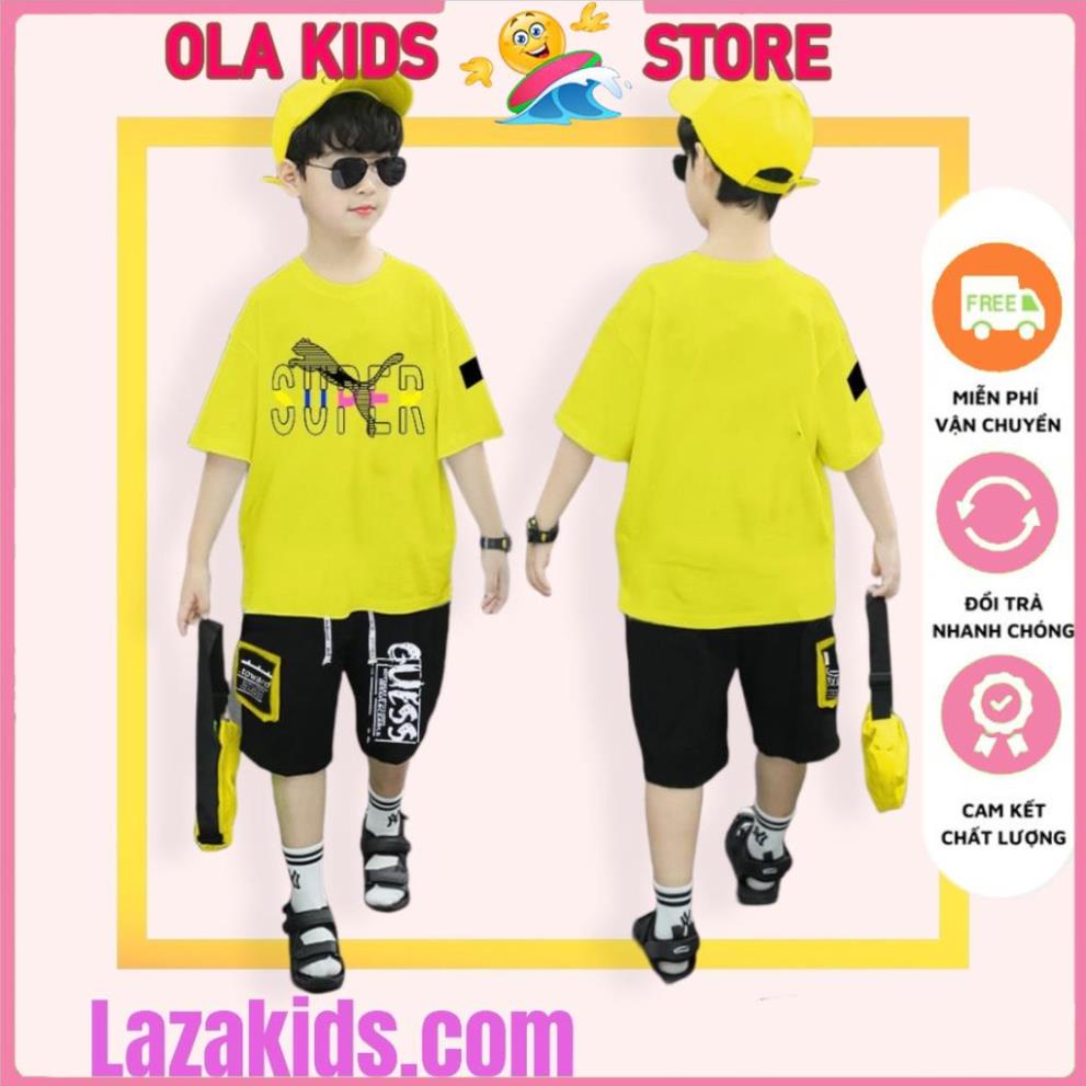 Đồ Bộ Bé Trai Đẹp,Thời Trang Đồ Bộ Trẻ Em Nam 1 - 14 Tuổi THUN MÁT 4 CHIỀU COTTON áo thun bé trai OLAKIDS đẹp