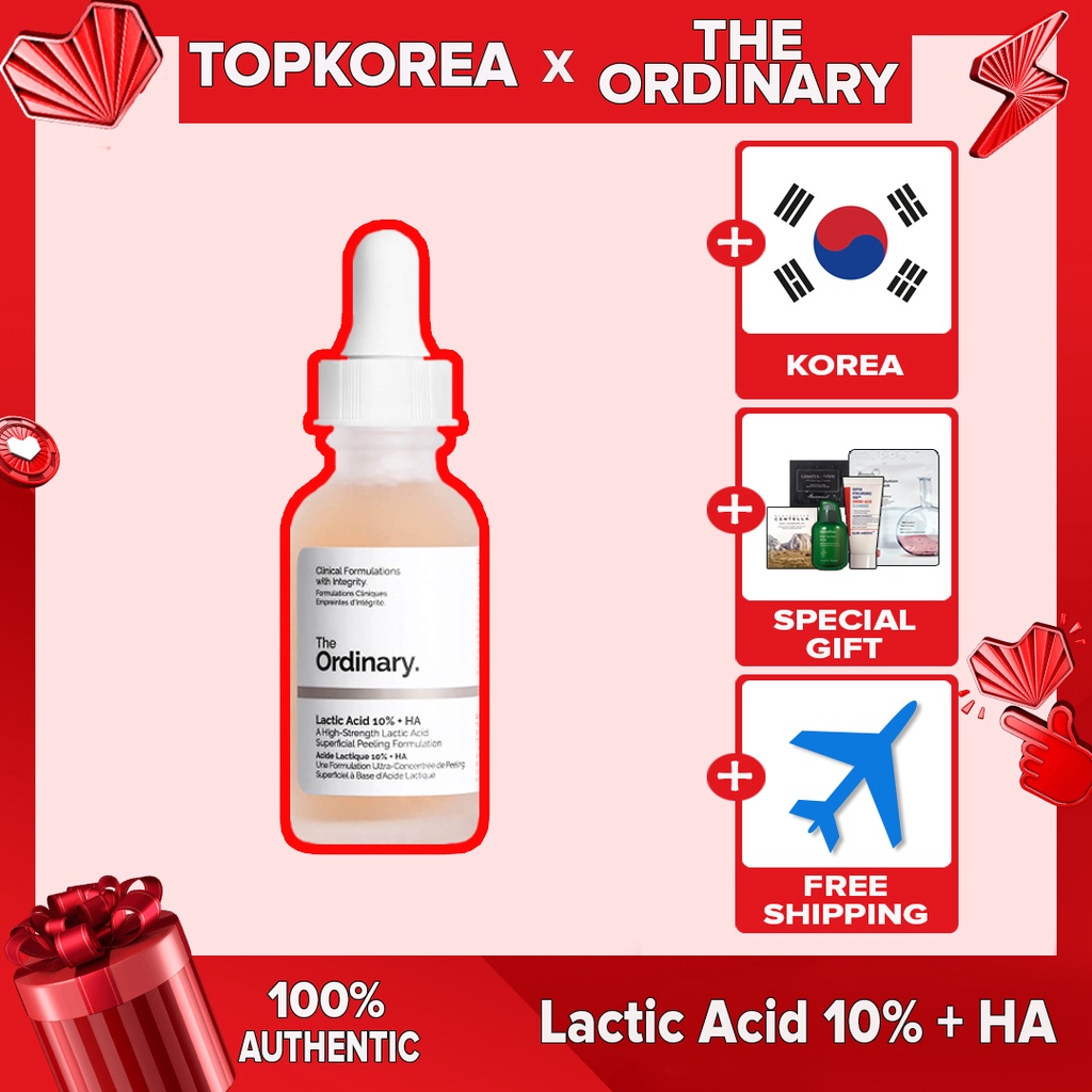 The Ordinary lactic acid 10% + HA 30ml / Dung Dịch Acid Lactic 10% + Ha 30ml Hiệu / TOPKOREA