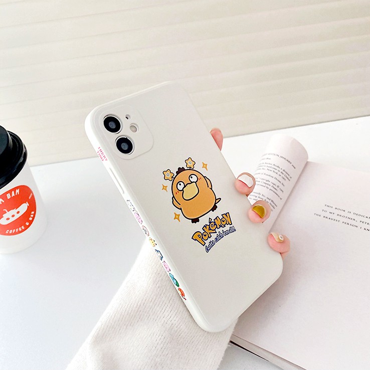 Ốp lưng iphone Pika & Psyduck cạnh vuông hình BVC 5s/6/6plus/6s/6splus/7/7plus/8/8plus/x/xr/xs/11/12/pro/max/plus/promax | BigBuy360 - bigbuy360.vn