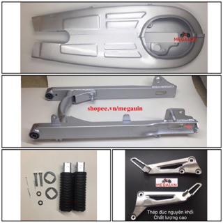 Combo 4 thứ Hộp xích (sên), gác chân, cao su để chân, càng Super Dream (Việt)